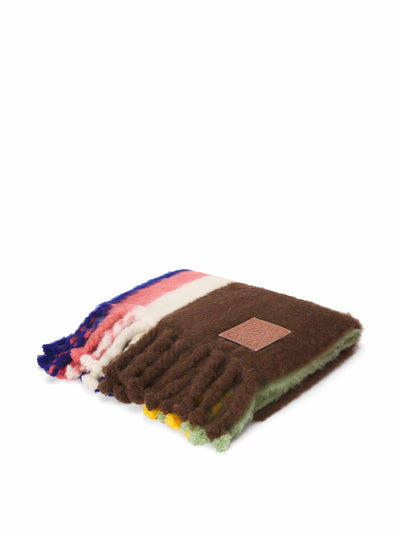 Loewe Stripe blanket in mohair and wool at Collagerie