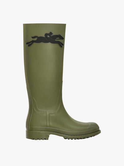 Longchamp Cheval Longchamp khaki flat boots at Collagerie