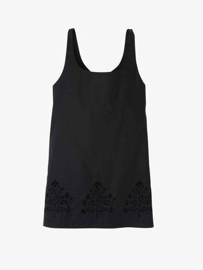 Longchamp Black embroidered canvas dress at Collagerie