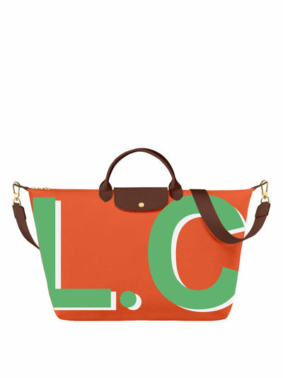 Longchamp Travel Bag S with personalized initials at Collagerie