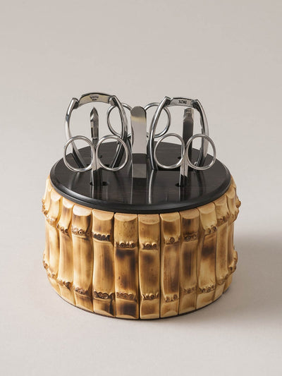 Lorenzi Bamboo root Toilet manicure set at Collagerie