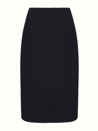 Emilia Wickstead Lorinda pencil skirt in black double crepe at Collagerie