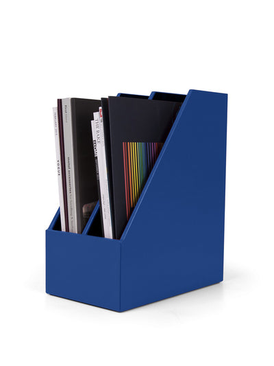 Lucrin Blue double magazine rack at Collagerie