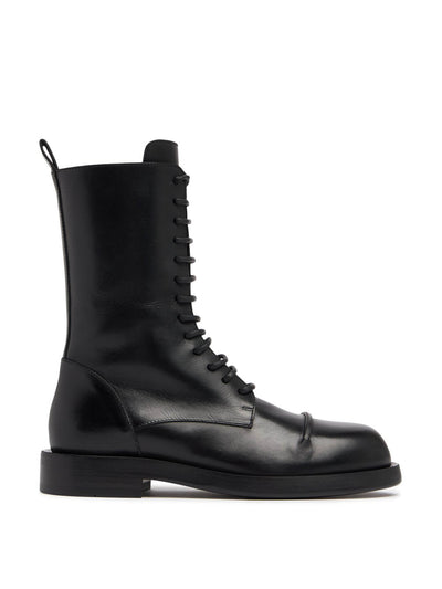 Ann Demeulemeester Gillian leather combat boots at Collagerie