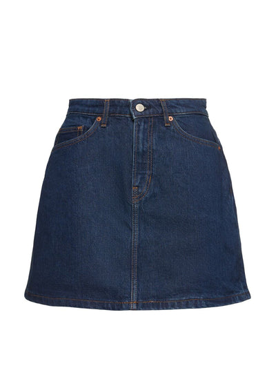 Reformation Lydia high rise denim mini skirt at Collagerie