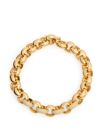 Marni Chunky chain necklace w/ crystals at Collagerie