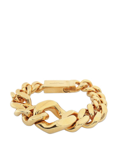 Saint Laurent Brass oversize curb chain bracelet at Collagerie