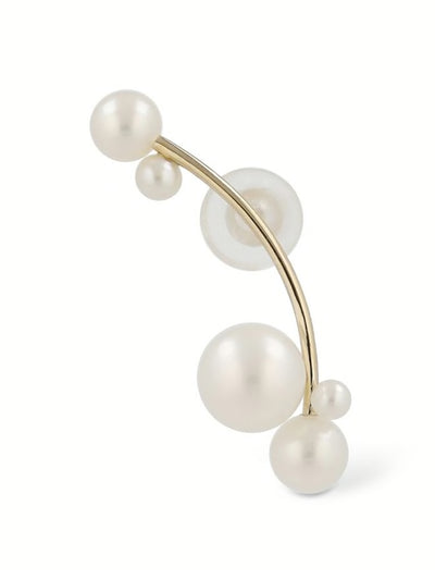 Sophie Bille Brahe Stellari 14kt gold and pearl mono earring at Collagerie