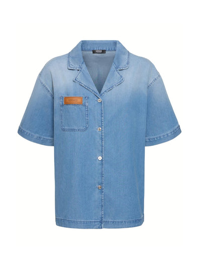 Versace Faded denim s/s shirt at Collagerie