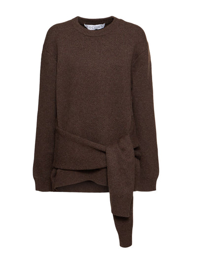 JW Anderson Draped tie-front knit sweater at Collagerie