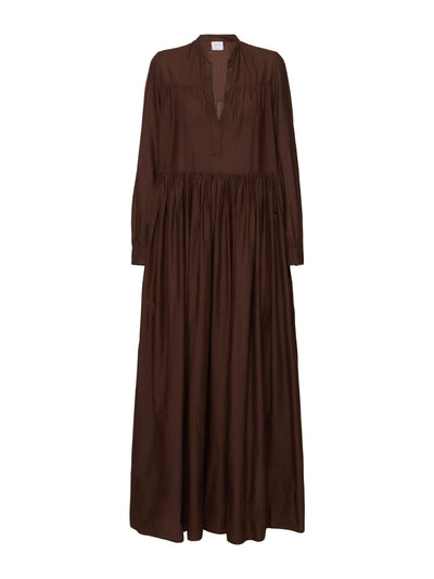 Aspesi Cotton muslin draped long dress at Collagerie
