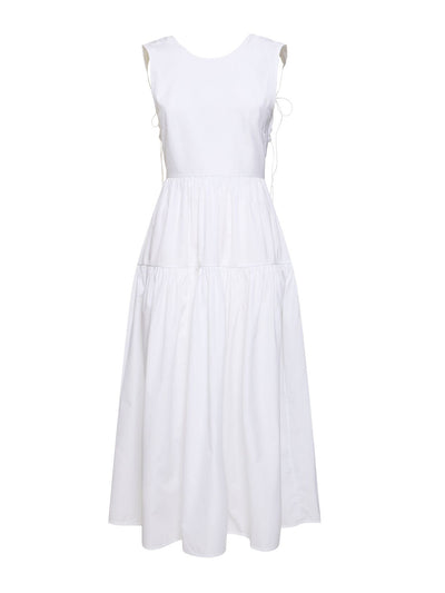 Cecilie Bahnsen Ruth sleeveless cotton midi dress at Collagerie