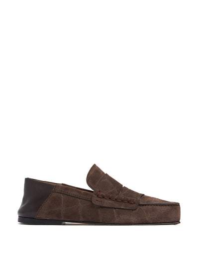 Jacquemus Les Mocassins Carre suede loafers at Collagerie