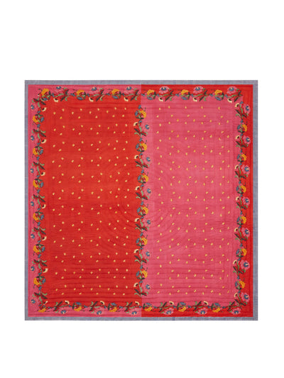 Lisa Corti Indonesian Red Rose cotton muslin quilt at Collagerie