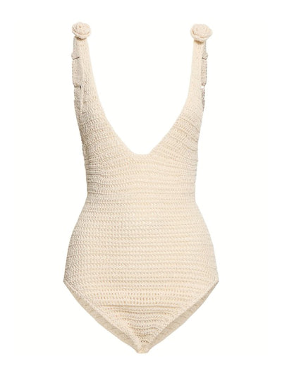 Magda Butrym Crocheted cotton-blend bodysuit at Collagerie