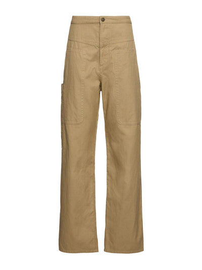 Marant Étoile Philna linen & cotton straight pants at Collagerie