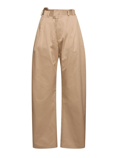 Mm6 Maison Margiela High rise cotton twill straight pants at Collagerie