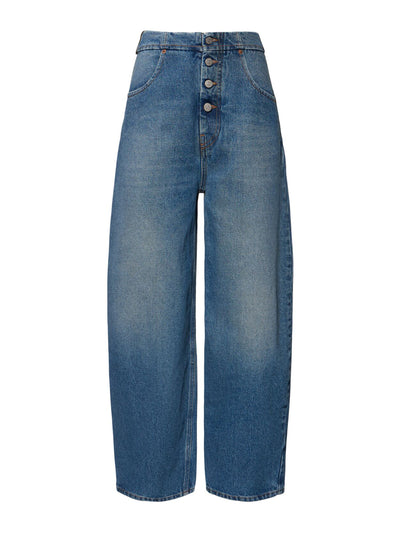 Mm6 Maison Margiela Rihanna high rise cotton denim jeans at Collagerie