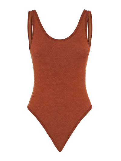 Nagnata Wool blend bodysuit with houndstooth at Collagerie
