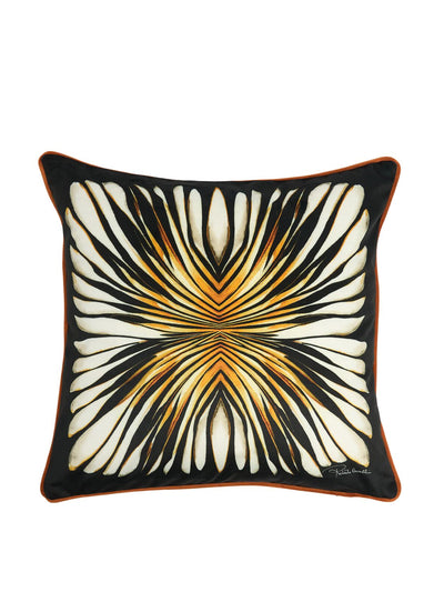 Roberto Cavalli Ray of Gold velvet cushion at Collagerie