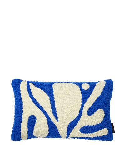 The Conran Shop Mellis hand knotted cobalt blue cushion at Collagerie