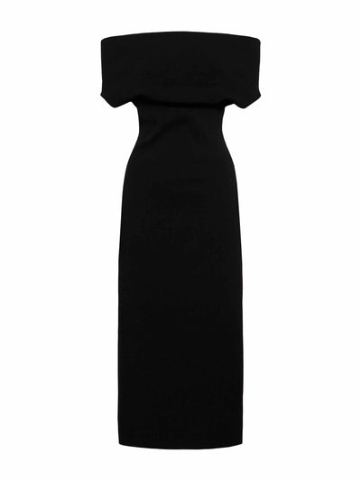 Totême Double knit viscose blend midi dress at Collagerie
