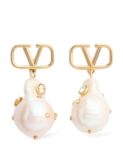 Valentino Garavani Big Vlogo Signature Universe earrings at Collagerie
