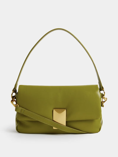 Marks & Spencer Faux leather puffy baguette bag at Collagerie