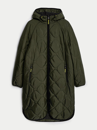 Goodmove Fleece lined longline parka at Collagerie