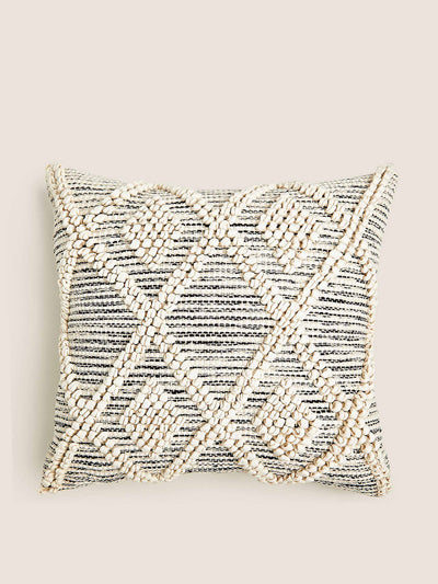 M&S Cotton macramé tufted cushion at Collagerie