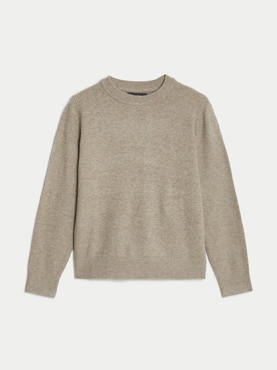 M&S Mocha recycled blend crew neck jumper at Collagerie