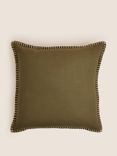 Marks & Spencer Pure cotton blanket stitched cushion at Collagerie