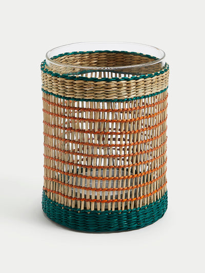 Marks & Spencer Woven rattan hurricane candle holder at Collagerie