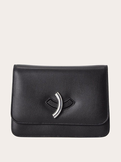 Little Liffner Black grained leather Maccheroni bag at Collagerie
