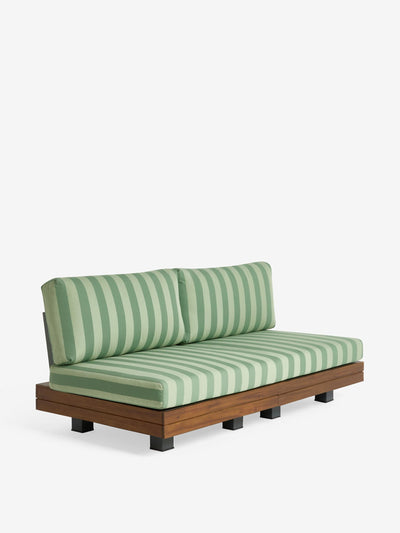 Made Garden 2-seater sofa in green stripe at Collagerie