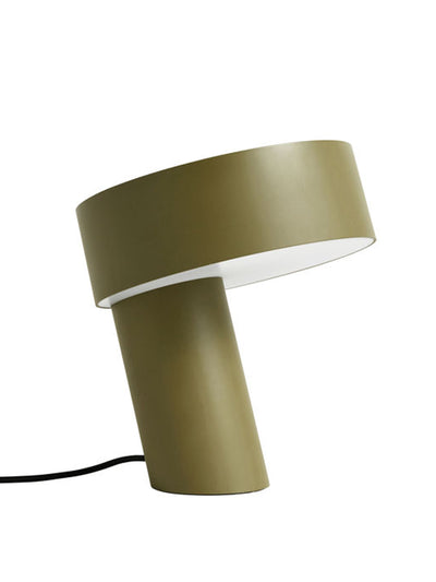 Hay Slant metal green table lamp at Collagerie