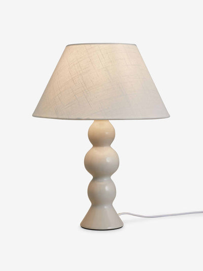 Jasper Conran London White regular sphere ceramic table lamp at Collagerie