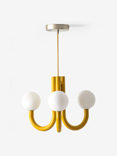 Made Novogratz yellow cordelia chandelier at Collagerie
