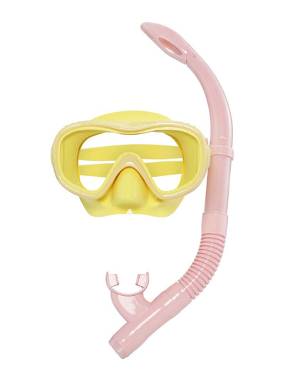 Boho Parasol Hut Ariel Snorkel Set in Citron and French Rose at Collagerie