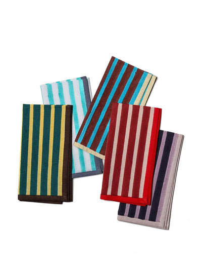 Maison Flâneur Block stripe napkins (set of 2) at Collagerie