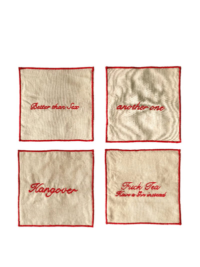 Maison Flâneur Cocktail napkins (set of 4) at Collagerie