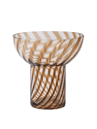 Ursula Futura Plash glass swirl in brown at Collagerie