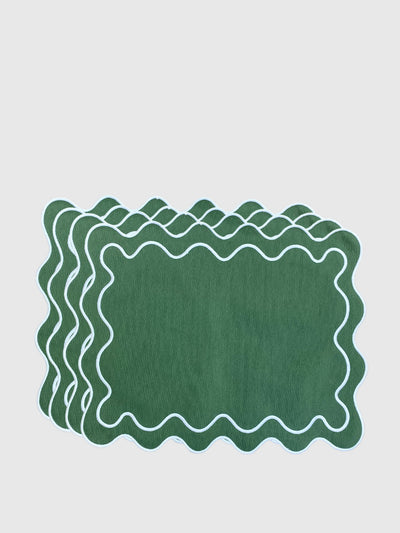 Maison Margaux Meadow Green placemats at Collagerie