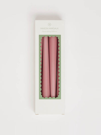 Maison Margaux Rose pink tapered candles (set of 8) at Collagerie