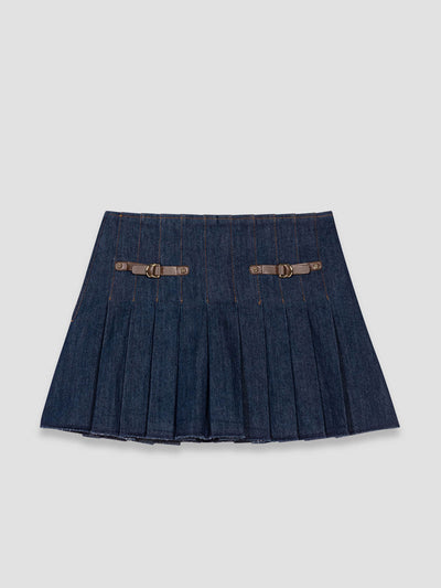 Maje Short denim skirt with lining at Collagerie