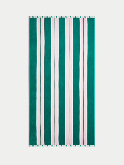 Marks & Spencer Pure cotton striped sand resistant beach towel at Collagerie