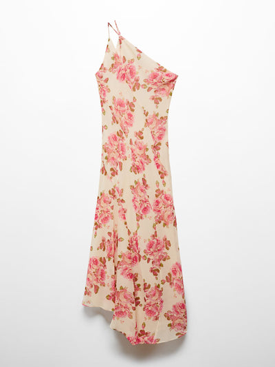 Mango Asymmetric floral dress at Collagerie