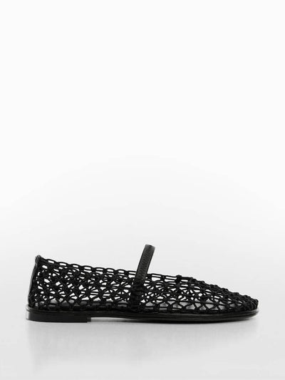 Mango Ballerinas with mesh strap at Collagerie