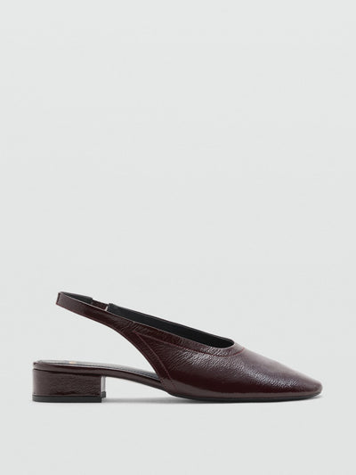 Mango Block heel leather shoes at Collagerie