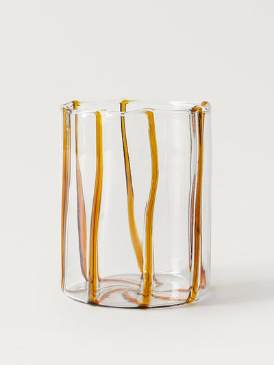 Mango Borosilicate glass with coloured lines at Collagerie